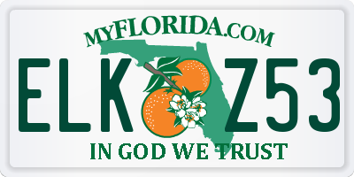 FL license plate ELKZ53