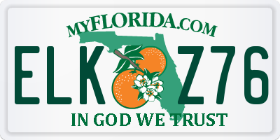 FL license plate ELKZ76