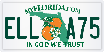 FL license plate ELLA75