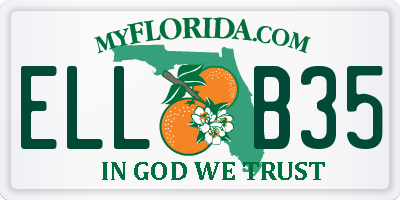 FL license plate ELLB35