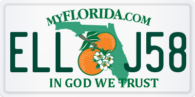 FL license plate ELLJ58