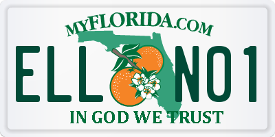 FL license plate ELLN01