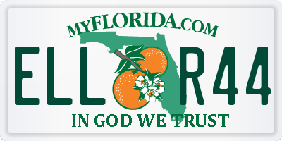 FL license plate ELLR44