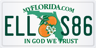 FL license plate ELLS86