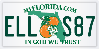 FL license plate ELLS87