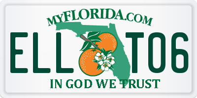 FL license plate ELLT06