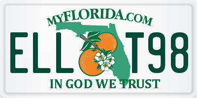 FL license plate ELLT98