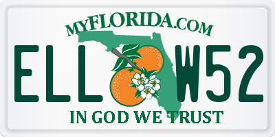 FL license plate ELLW52