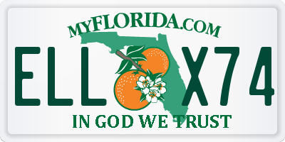FL license plate ELLX74