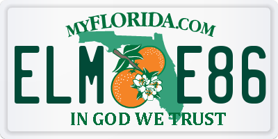 FL license plate ELME86