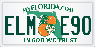 FL license plate ELME90