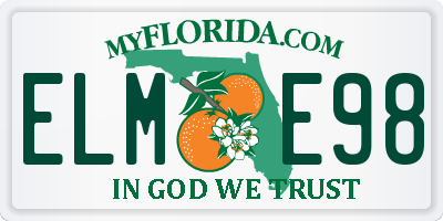 FL license plate ELME98