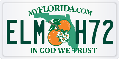 FL license plate ELMH72