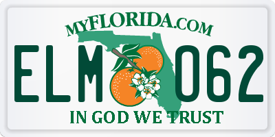FL license plate ELMO62