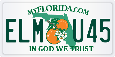 FL license plate ELMU45