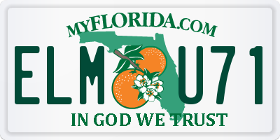 FL license plate ELMU71