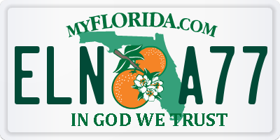 FL license plate ELNA77