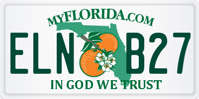 FL license plate ELNB27