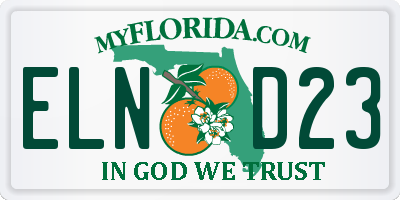 FL license plate ELND23