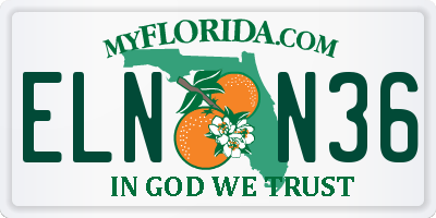 FL license plate ELNN36