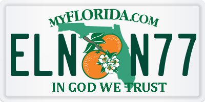 FL license plate ELNN77