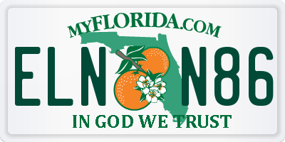 FL license plate ELNN86