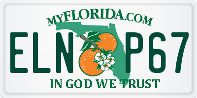 FL license plate ELNP67