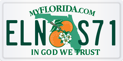 FL license plate ELNS71