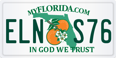 FL license plate ELNS76