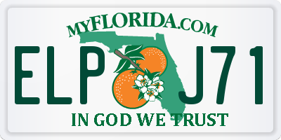FL license plate ELPJ71