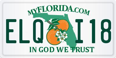 FL license plate ELQI18