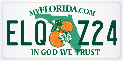 FL license plate ELQZ24