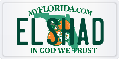 FL license plate ELSHAD