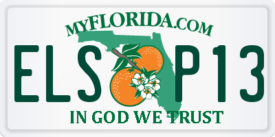 FL license plate ELSP13