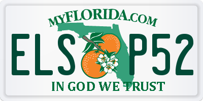 FL license plate ELSP52
