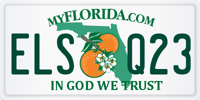 FL license plate ELSQ23