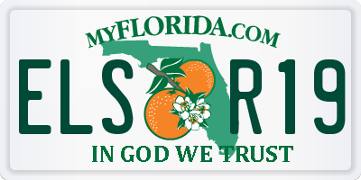 FL license plate ELSR19