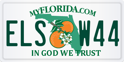 FL license plate ELSW44