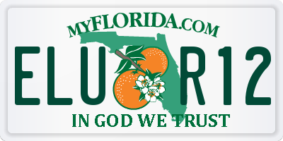 FL license plate ELUR12