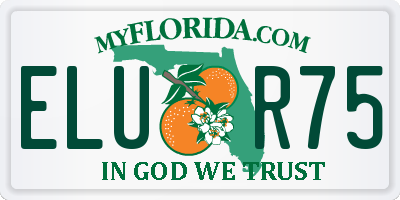 FL license plate ELUR75