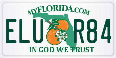 FL license plate ELUR84