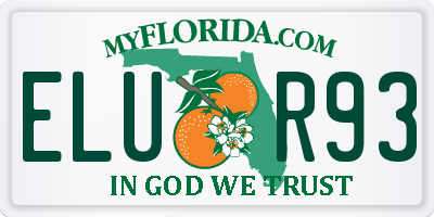 FL license plate ELUR93