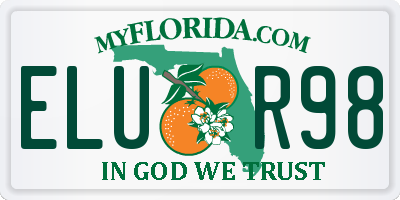 FL license plate ELUR98