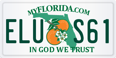 FL license plate ELUS61