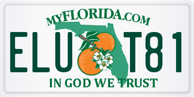 FL license plate ELUT81