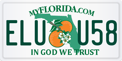 FL license plate ELUU58
