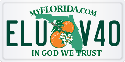 FL license plate ELUV40
