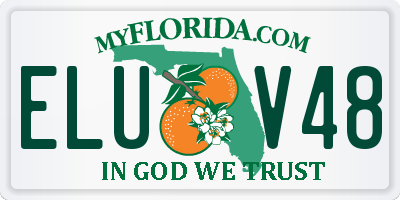 FL license plate ELUV48