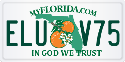 FL license plate ELUV75