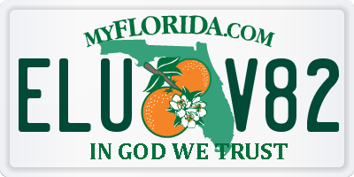 FL license plate ELUV82